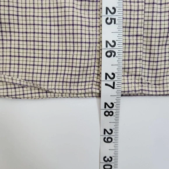 Ralph Lauren Shirt Mens Large Long Sleeve White Purple Plaid Preppy Button Down - Picture 8 of 8